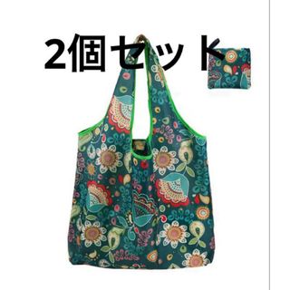 花柄エコバッグ 2個セット(エコバッグ)