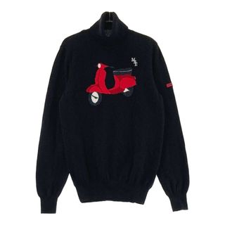 サイズ：1 MASTER BUNNY EDITION マスターバニーエディション  カシミヤ混 タートルネックウールニットセーター  ブラック系 [240101491194] ゴルフウェア レディース ストスト(ウエア)