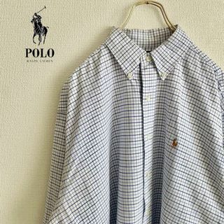 ◎RALPH LAUREN メンズ　長袖ボタンダウンシャツ　L D2X4(シャツ)