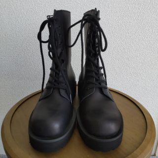 未使用★YOHJI YAMAMOTO★サイドジッパー編み上げブーツ サイズ23