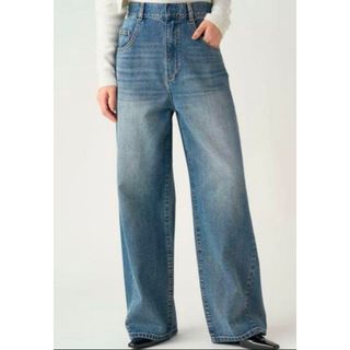 フレイアイディー(FRAY I.D)の【新品・未使用】サンプル品　【FRAY I.D】ハイウエストワイドデニムパンツ(デニム/ジーンズ)