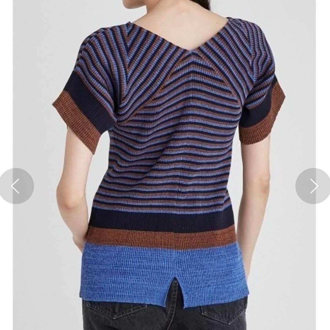 Mila Owen(ミラオーウェン)のMila Owen organicリブデザインニットトップス レディースのトップス(Tシャツ(半袖/袖なし))の商品写真