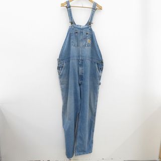 カーハート(carhartt)の【瀬戸大橋店】 中古 Carhartt | カーハート オーバーオール ウォッシュドデニム ビブ オーバーオール R07DST ブルー 【107】(サロペット/オーバーオール)