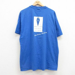 ヘインズ(Hanes)のXL★古着 ヘインズ Hanes 半袖 ビンテージ Tシャツ メンズ 00年代 00s アイスクリーム 大きいサイズ コットン クルーネック 青 ブルー 25jul24 中古(Tシャツ/カットソー(半袖/袖なし))
