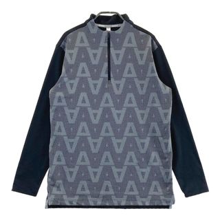 サイズ：L ADIDAS GOLF アディダスゴルフ ハーフジップ 長袖Tシャツ 総柄 ブラック系 [240101494828] ゴルフウェア メンズ ストスト