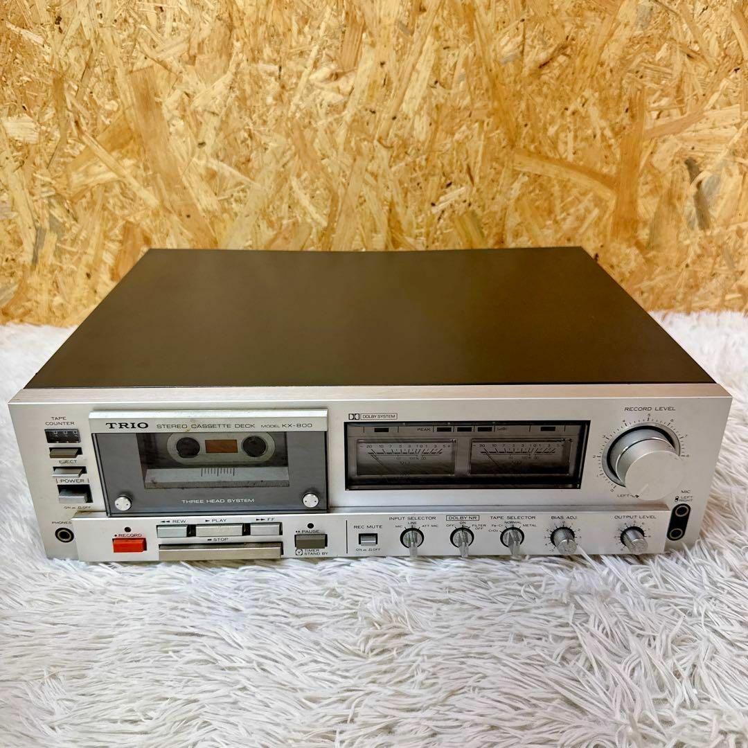 TRIO KX-800 3ヘッド カセットデッキ ジャンク トリオ 通電OK スマホ/家電/カメラのオーディオ機器(その他)の商品写真