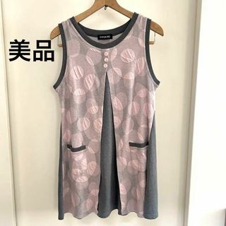 KANSAI BIS チュニック　ノースリーブ　ベスト　ジレ(カットソー(半袖/袖なし))