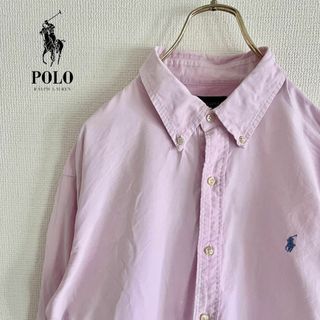 ◎RALPH LAUREN メンズ　長袖ボタンダウンシャツ　XL D2X4(シャツ)