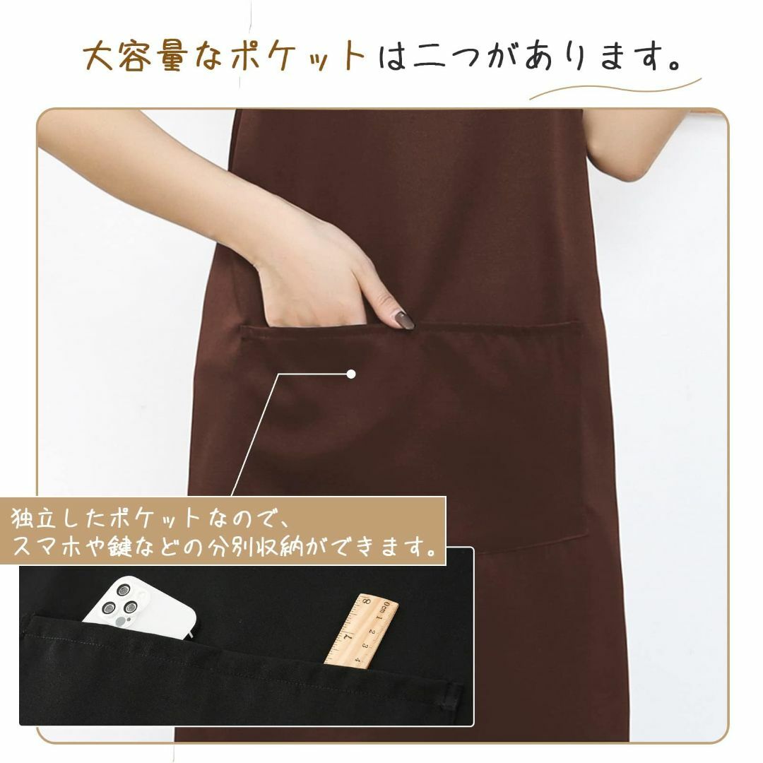[LISUEYNE] エプロン H型 首掛けタイプ シンプル おしゃれ レディー インテリア/住まい/日用品のキッチン/食器(その他)の商品写真