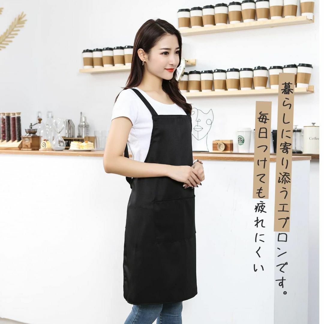 [LISUEYNE] エプロン H型 首掛けタイプ シンプル おしゃれ レディー インテリア/住まい/日用品のキッチン/食器(その他)の商品写真