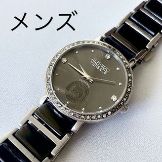 ALFRED VERSACE アルフレッドベルサーチ メンズクォーツ腕時計 ♪(腕時計(アナログ))