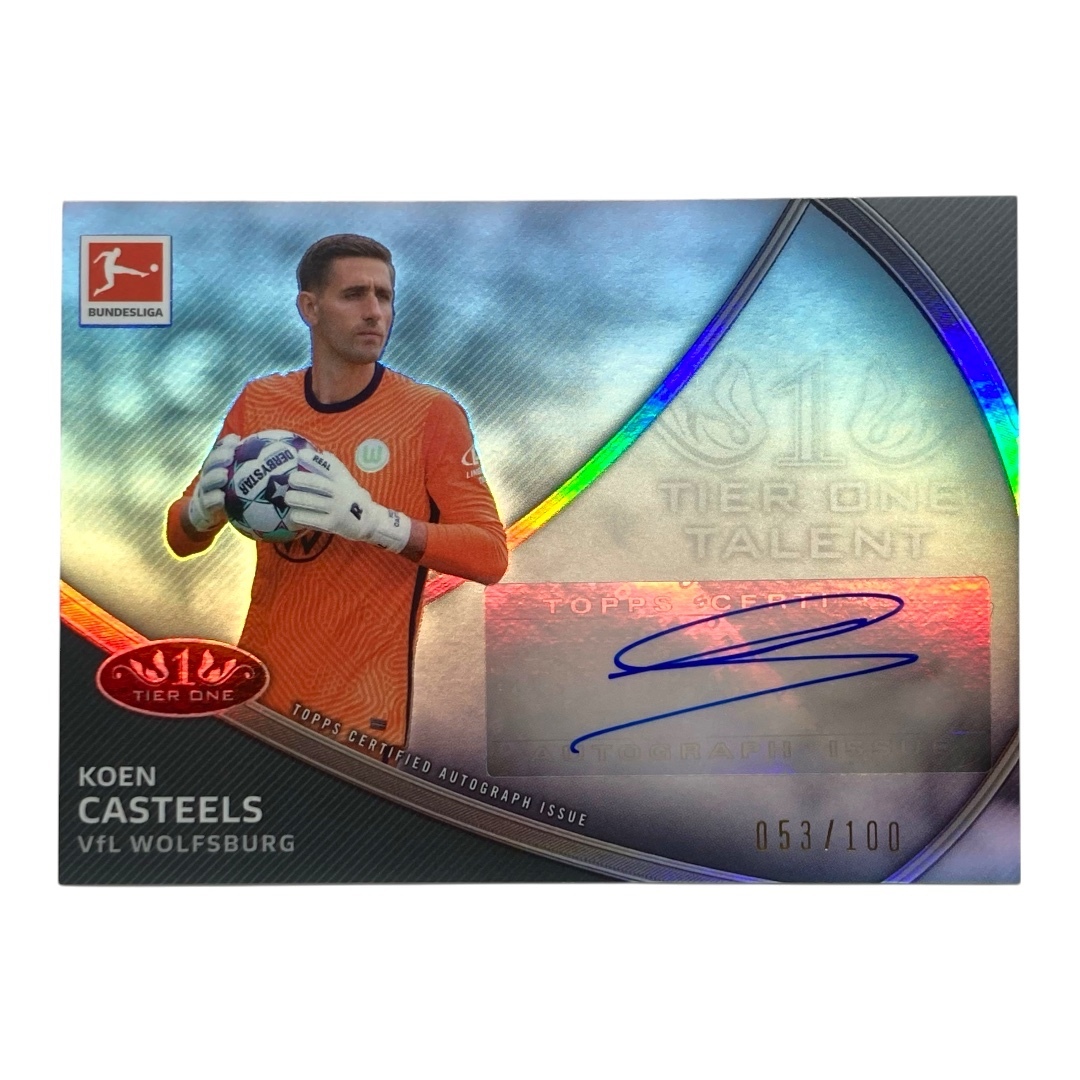 TOPPS サッカーカード TIER ONE KOEN CASTEELS WOLFSBURG 053/100 #TT-KC 送料無料 中古 IT2 エンタメ/ホビーのトレーディングカード(シングルカード)の商品写真