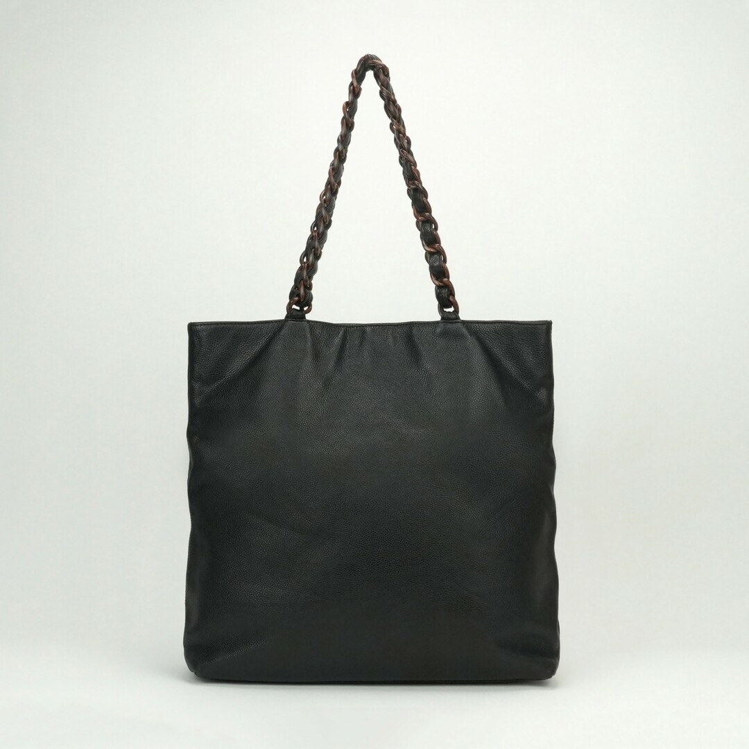 CHANEL(シャネル)のシャネル CHANEL バッグ トートバッグ ショルダーバッグ キャビアスキン ブラック 黒 シルバー金具 チェーンバッグ チェーンショルダーバッグ ココマーク レディースのバッグ(トートバッグ)の商品写真