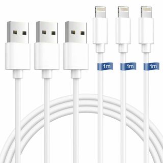 iphone 充電ケーブル 1m 3本セット ライトニングケーブル 純正 pad(PC周辺機器)
