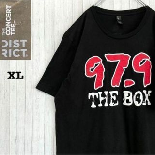 DISTRICT Tシャツ　ビッグプリント　黒　ビッグサイズ　半袖　ＸＬ