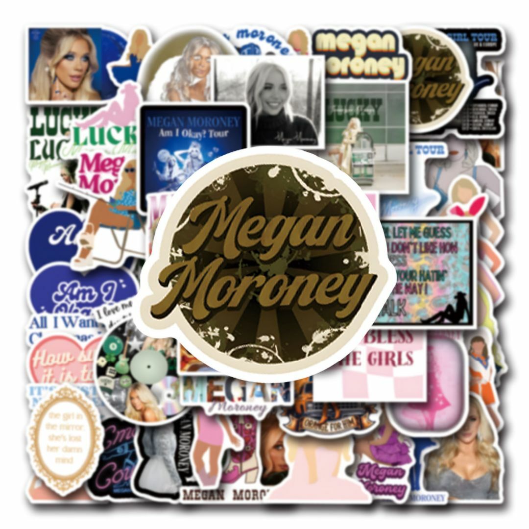 Megan Moroney ステッカー 52枚セット PVC 防水 シール エンタメ/ホビーのおもちゃ/ぬいぐるみ(キャラクターグッズ)の商品写真