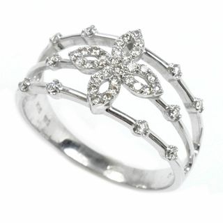 K18WG ホワイトゴールド リング・指輪 ダイヤモンド0.25ct 17号 3.4g レディース【中古】【美品】(リング(指輪))