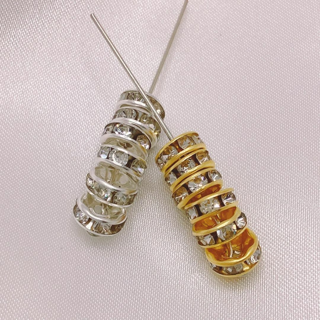 【R8523】ロンデル　２カラー　8ｍｍ　計100個 ハンドメイドの素材/材料(各種パーツ)の商品写真