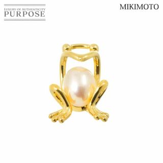 ミキモト(MIKIMOTO)のミキモト MIKIMOTO 淡水真珠 ブローチ K18 YG イエローゴールド 750 パール カエル 90283828(ブローチ/コサージュ)