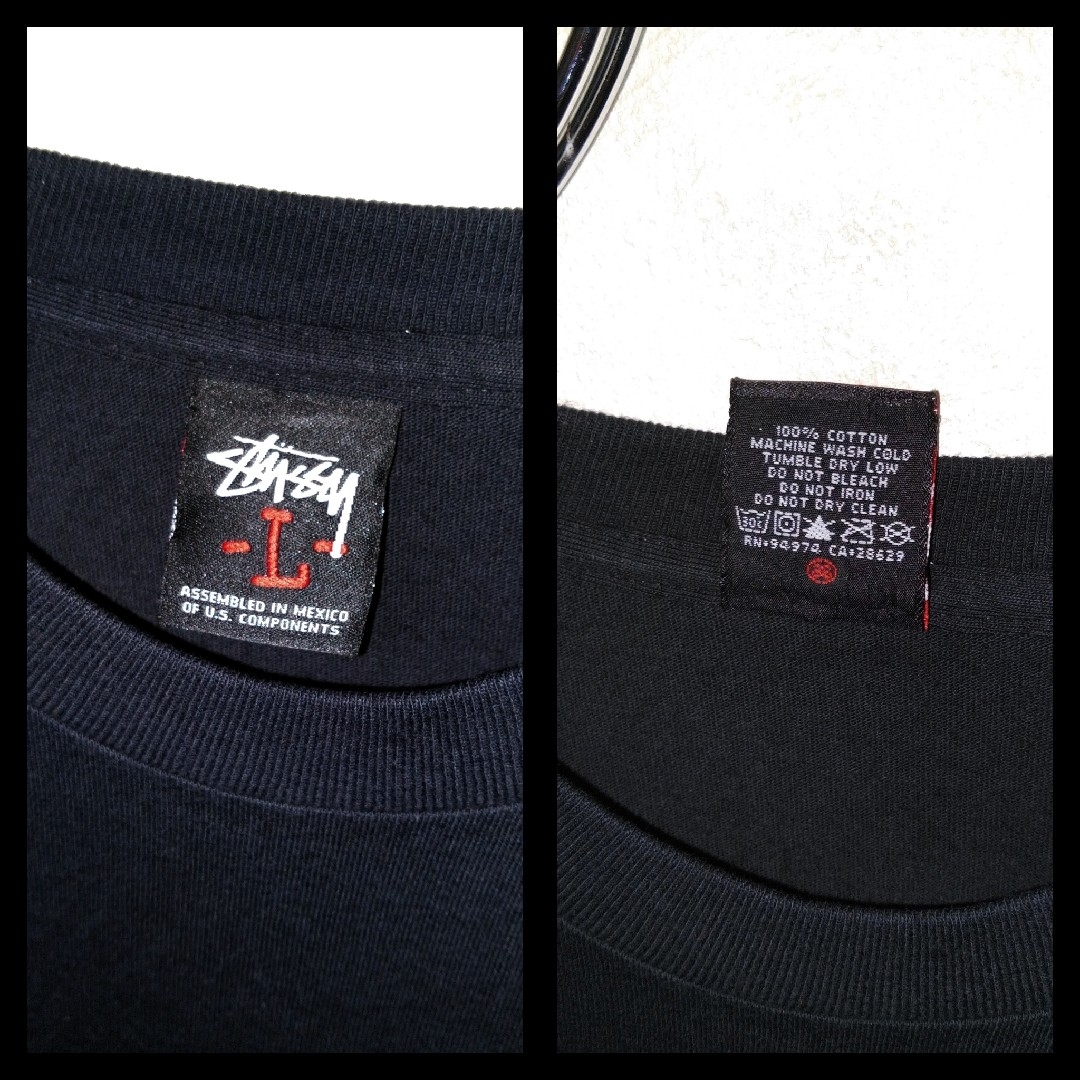 STUSSY(ステューシー)の《STUSSY/ステューシー》00s　ヴィンテージ　スカル　ロゴ　Tシャツ　黒 メンズのトップス(Tシャツ/カットソー(半袖/袖なし))の商品写真