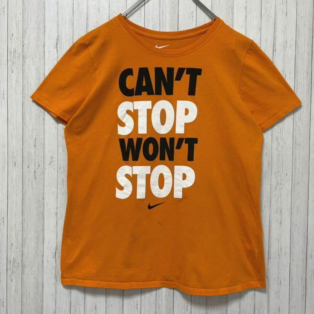 NIKE(ナイキ)のNIKE ナイキ Tシャツ　ビッグプリント　マスタードイエロー　半袖　Ｌ メンズのトップス(Tシャツ/カットソー(半袖/袖なし))の商品写真