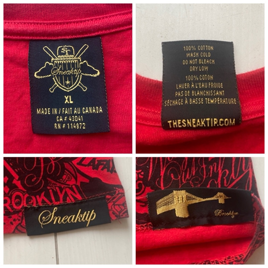 Lafayette(ラファイエット)の未使用 美品 カナダ製 SNEAKTIP LAFAYETTE 総柄 TシャツXL メンズのトップス(Tシャツ/カットソー(半袖/袖なし))の商品写真