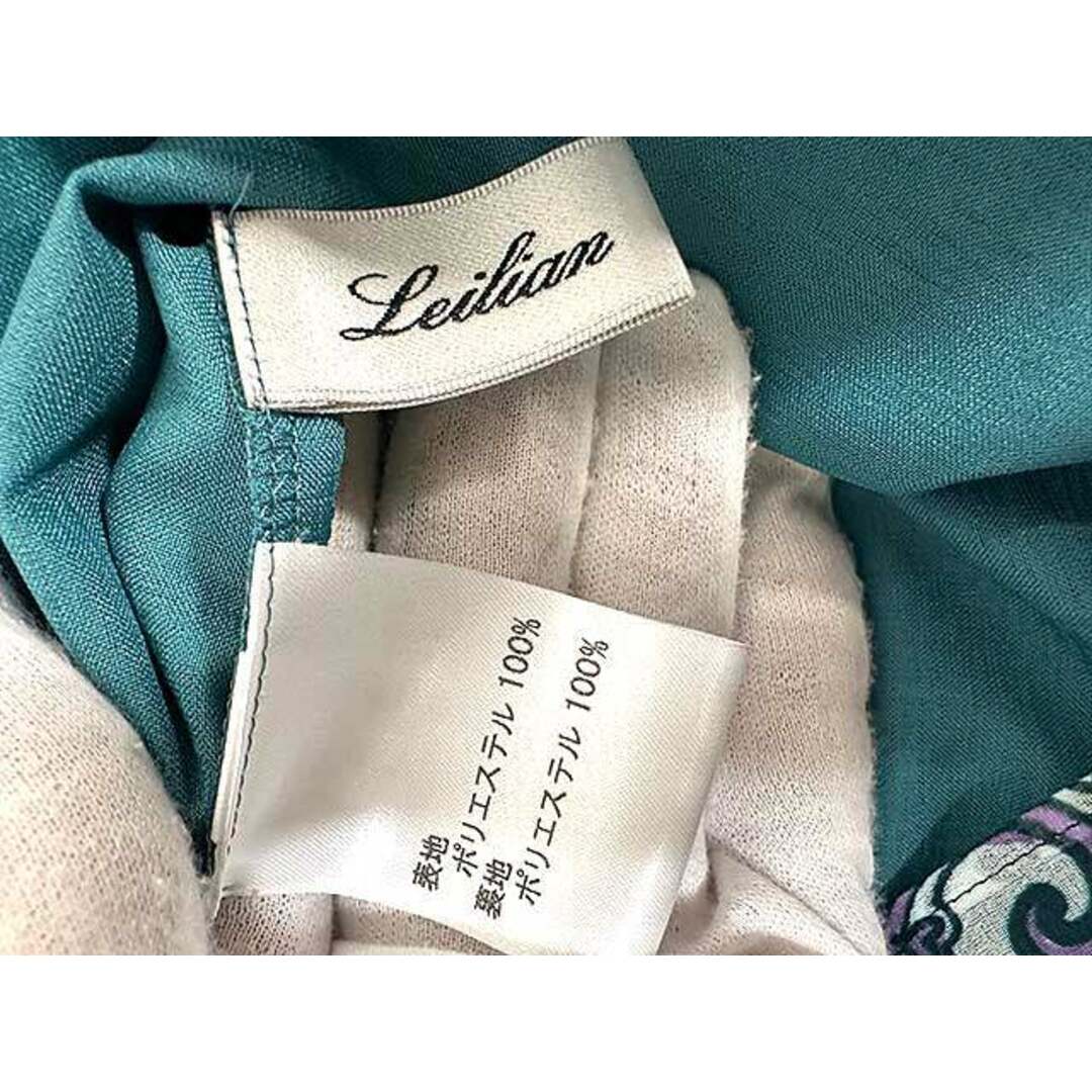leilian(レリアン)の【未使用】【新古品】Leilian　レリアン　ブラウス　グリーン　柄物　13＋号　LLサイズ　半袖トップスS28＿s-1180-r28 レディースのトップス(シャツ/ブラウス(半袖/袖なし))の商品写真