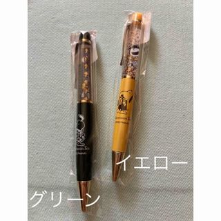 アフタヌーンティーリビング(Afternoon Tea LIVING)のアフタヌーンティーフロートボールペン2本セット スヌーピー  グリーン イエロー(ペン/マーカー)