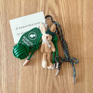 ビームス(BEAMS)のじゃらじゃら　キーホルダー　キーチャーム　【10】    うさぎ　グリーン(キーホルダー)