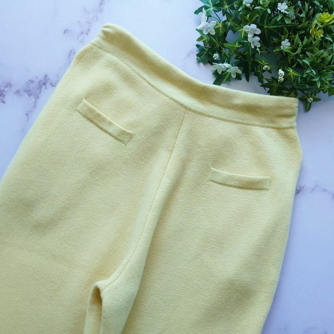 定価6.9万 マイラン カシミヤ100％ ニットジョガーパンツ イエロー M相当 レディースのパンツ(その他)の商品写真