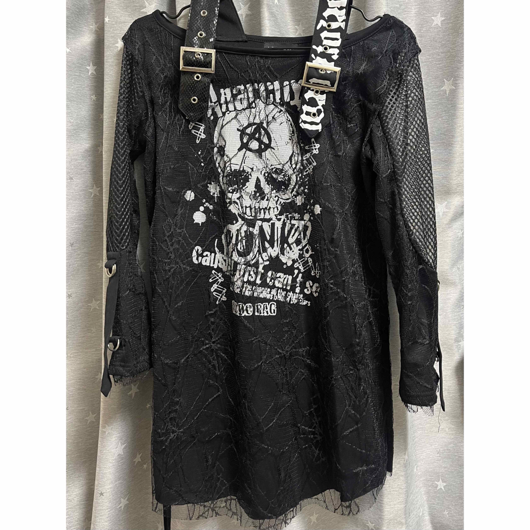 ACDC RAG(エーシーディーシーラグ)のACDCRAG ガーゼロンT ブラック レディースのトップス(Tシャツ(長袖/七分))の商品写真