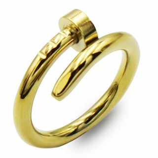 Qroza 釘 指輪 レディース リング  ステンレス ゴールド 巾着付 ◎(リング(指輪))