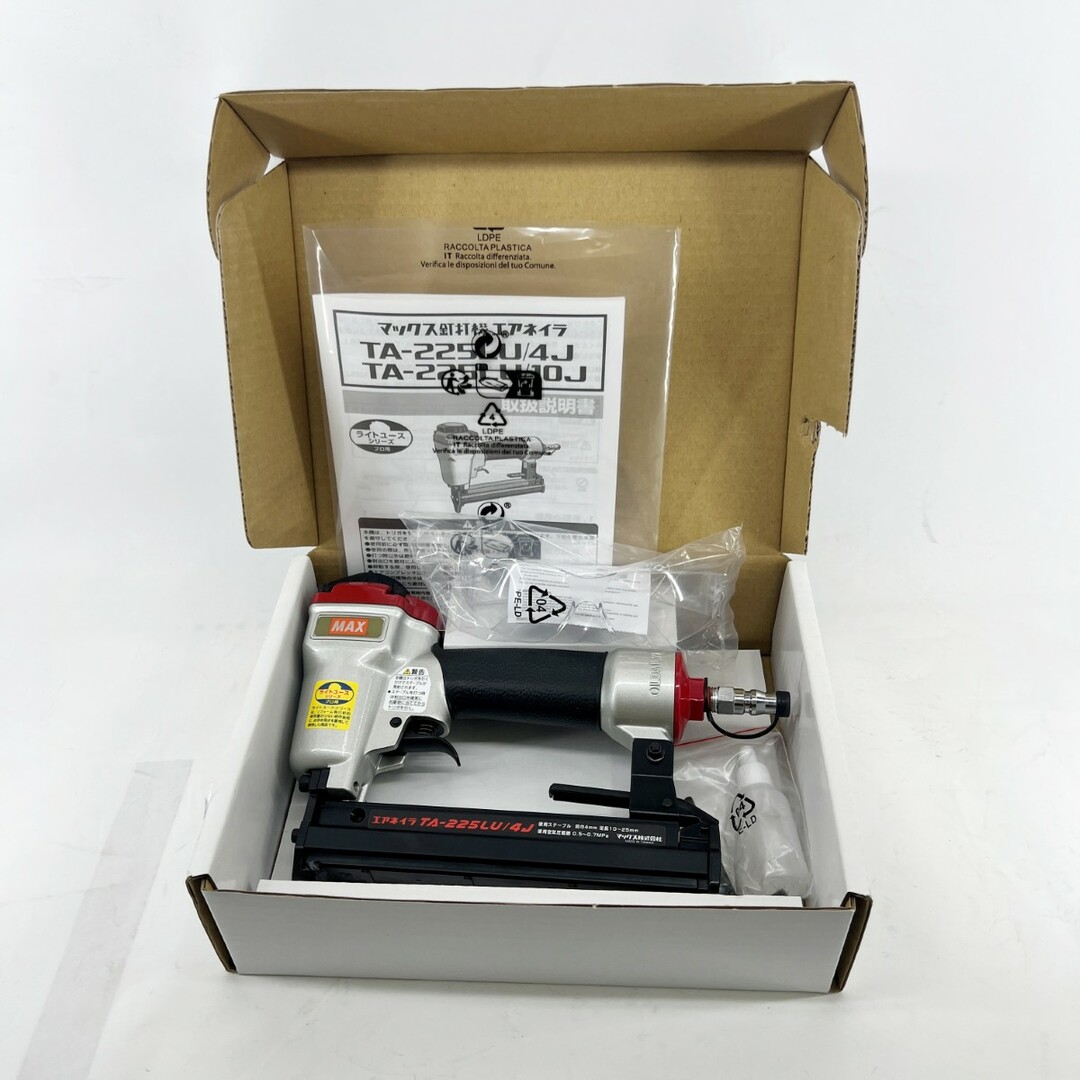 〇〇MAX マックス エアツール エアネイラ 常圧 TA-225LU/4J レッド 未使用品 箱有 ハンドメイドのフラワー/ガーデン(その他)の商品写真