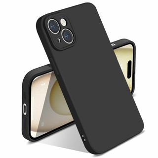 【色:ブラック_サイズ:iphone 15】iPhone 15 ケース シリコン(その他)