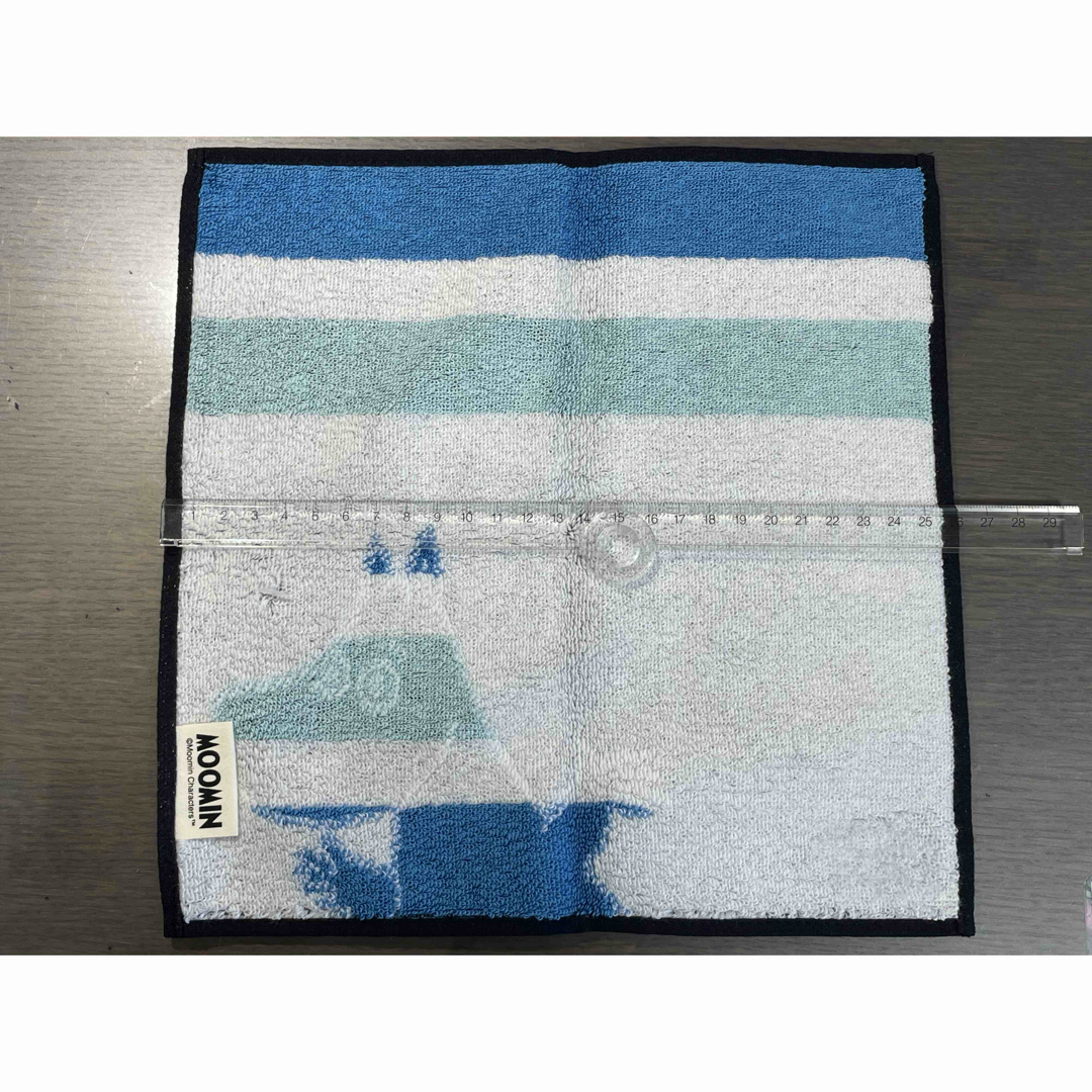 MOOMIN(ムーミン)のムーミン　タオルハンカチ　１枚　ボーダー エンタメ/ホビーのアニメグッズ(タオル)の商品写真