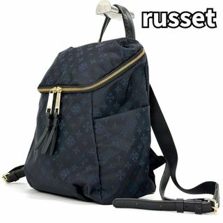 ラシット(Russet)の【きれいめ派の理想リュック】russet バックパック ナイロン 総柄 紺(リュック/バックパック)