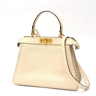 フェンディ(FENDI)のフェンディ / FENDI　ピーカブー アイ シー ユー ミディアム バッグ　8BN321　セレリアレザー　アイボリー系 【中古】 商品番号 K-158715(ショルダーバッグ)