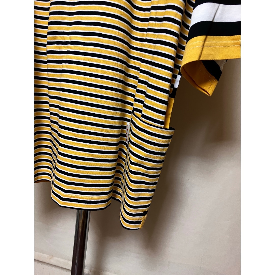 MARNI(マルニ)の新品 48 22ss MARNI ボーダー Tシャツ 黄色 イエロー 17995 メンズのトップス(Tシャツ/カットソー(半袖/袖なし))の商品写真