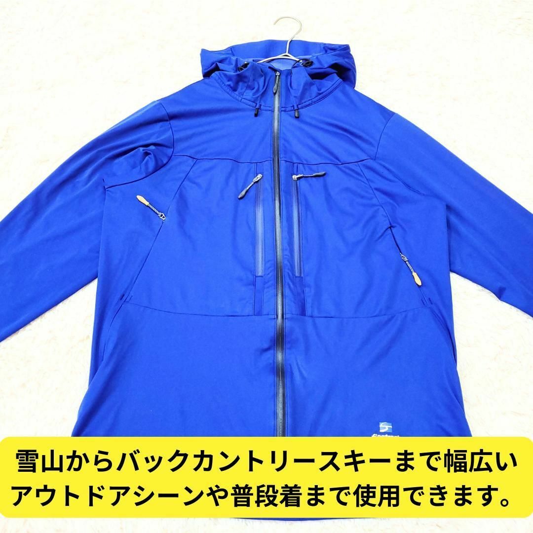 finetrack(ファイントラック)の⭐美品　日本製　ファイントラック ニュウモラップ フーディメンズ　ブルー　M登山 メンズのジャケット/アウター(その他)の商品写真