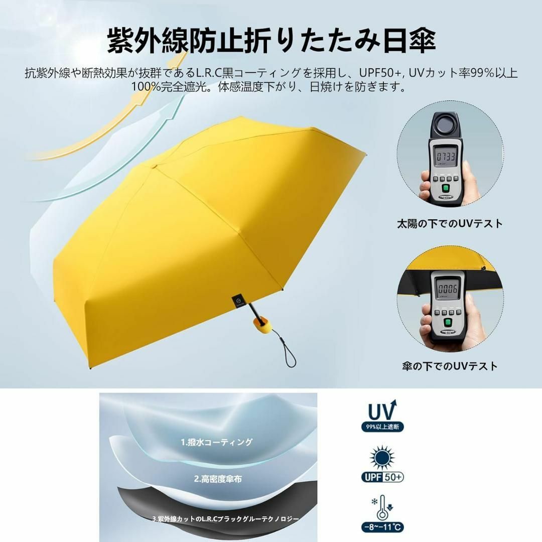 ☀️晴雨兼用 折り畳み傘☀️ 日傘 コンパクト UVカット 軽量 レディースのファッション小物(傘)の商品写真