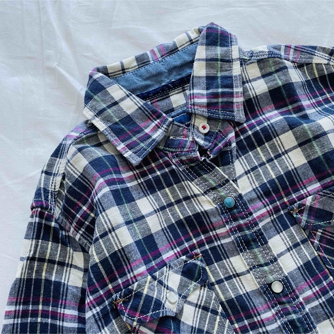 Right-on(ライトオン)の【FLASH REPORT /Sサイズ】チェックシャツ 七分袖 レディースのトップス(シャツ/ブラウス(長袖/七分))の商品写真