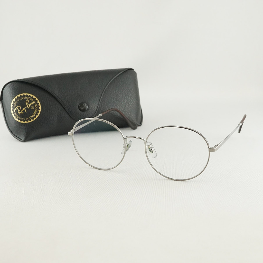 Ray-Ban(レイバン)の眼鏡 RayBan RB3612D USED美品 004/13 シルバー ラウンド ユニセックス ケース付き レイバン アイウェア 中古 X7365 メンズのファッション小物(サングラス/メガネ)の商品写真