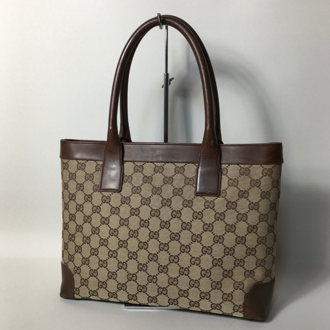 GUCCI(グッチ)の2506-255｜グッチ GGキャンバス ハンドバッグ ブラウン レディースのバッグ(ハンドバッグ)の商品写真