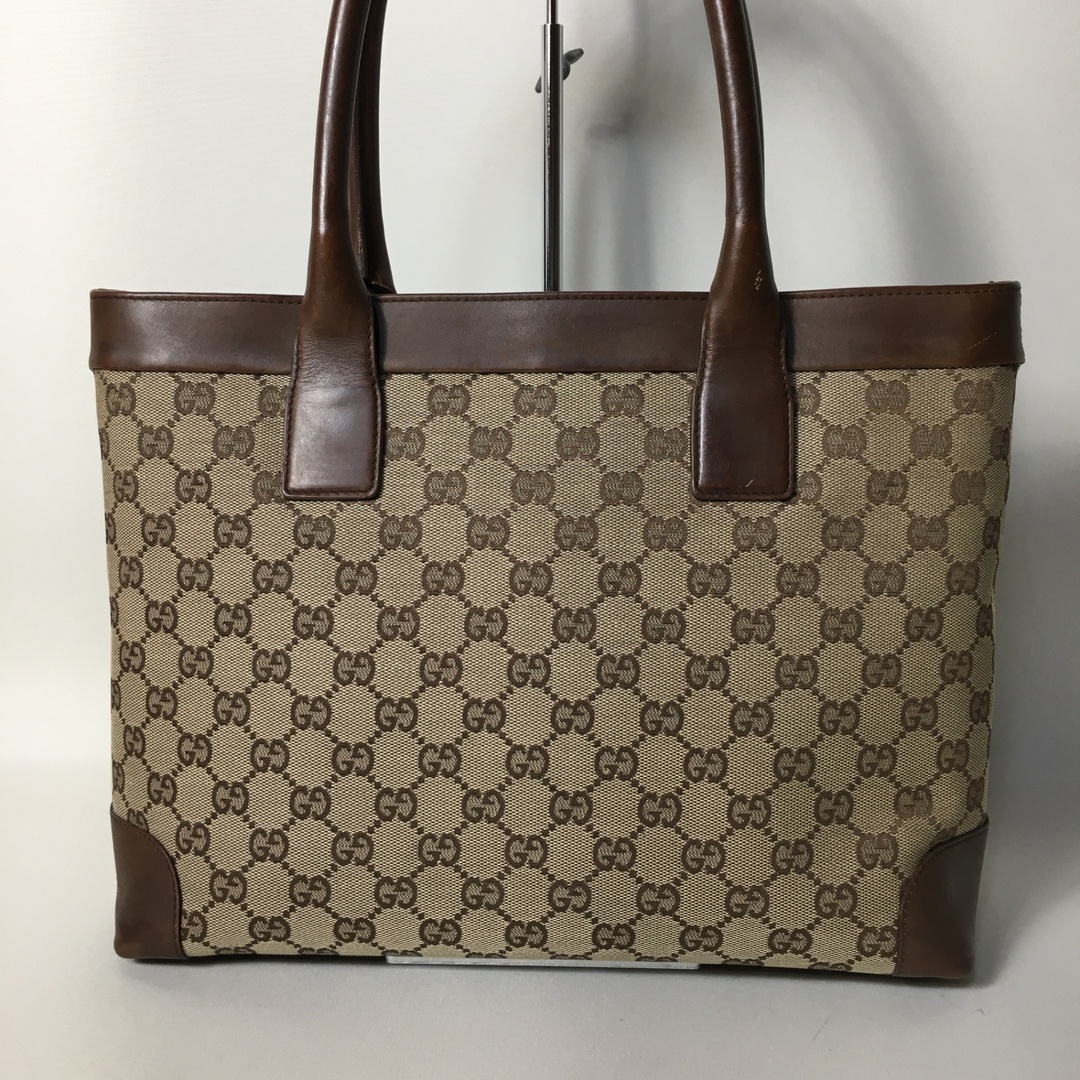 GUCCI(グッチ)の2506-255｜グッチ GGキャンバス ハンドバッグ ブラウン レディースのバッグ(ハンドバッグ)の商品写真