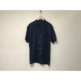 チャオパニック(Ciaopanic)の本物チャオパニックCIAOPANICレーヨンナイロンオープンカラー半袖シャツ紺L(シャツ)