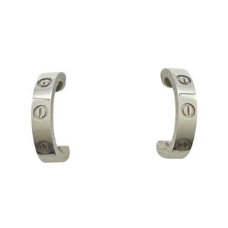 カルティエ(Cartier)の　カルティエ Cartier ミニラブピアス シルバー K18WG ジュエリー(ピアス)