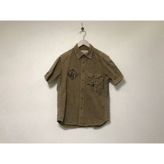 アヴィレックス(AVIREX)の本物アヴィレックスAVIREXワークプリント刺繍半袖シャツメンズカーキM(シャツ)