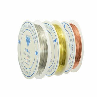 【在庫処分】YFFSFDC 銅線 線径0.5mm アクセサリーワイヤー 3巻入 (その他)