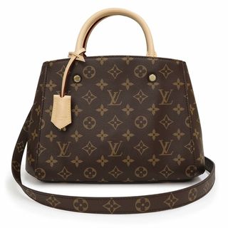ルイヴィトン(LOUIS VUITTON)のルイ ヴィトン モンテーニュ BB 2way ショルダー ハンドバッグ 斜め掛け モノグラム ヌメ革 レザー ブラウン 茶 ゴールド金具 M41055 LOUIS VUITTON（未使用　展示品）(ハンドバッグ)
