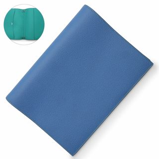 エルメス(HERMES)のエルメス アジェンダ グローブトロッター ヴェルソ 手帳カバー ヴォーエプソン レザー バイカラー ブルーミコノス ブルーパオン グリーン 青 緑 シルバー金具 □P刻印 箱付 HERMES（未使用保管品）(手帳)